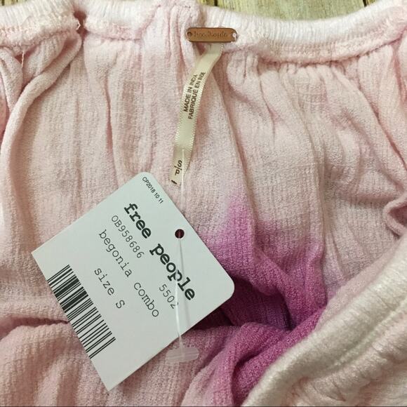 NWT Free People Cora Lee Off the Shoulder Top - Begonia Combo - Small - Picture 5 of 11